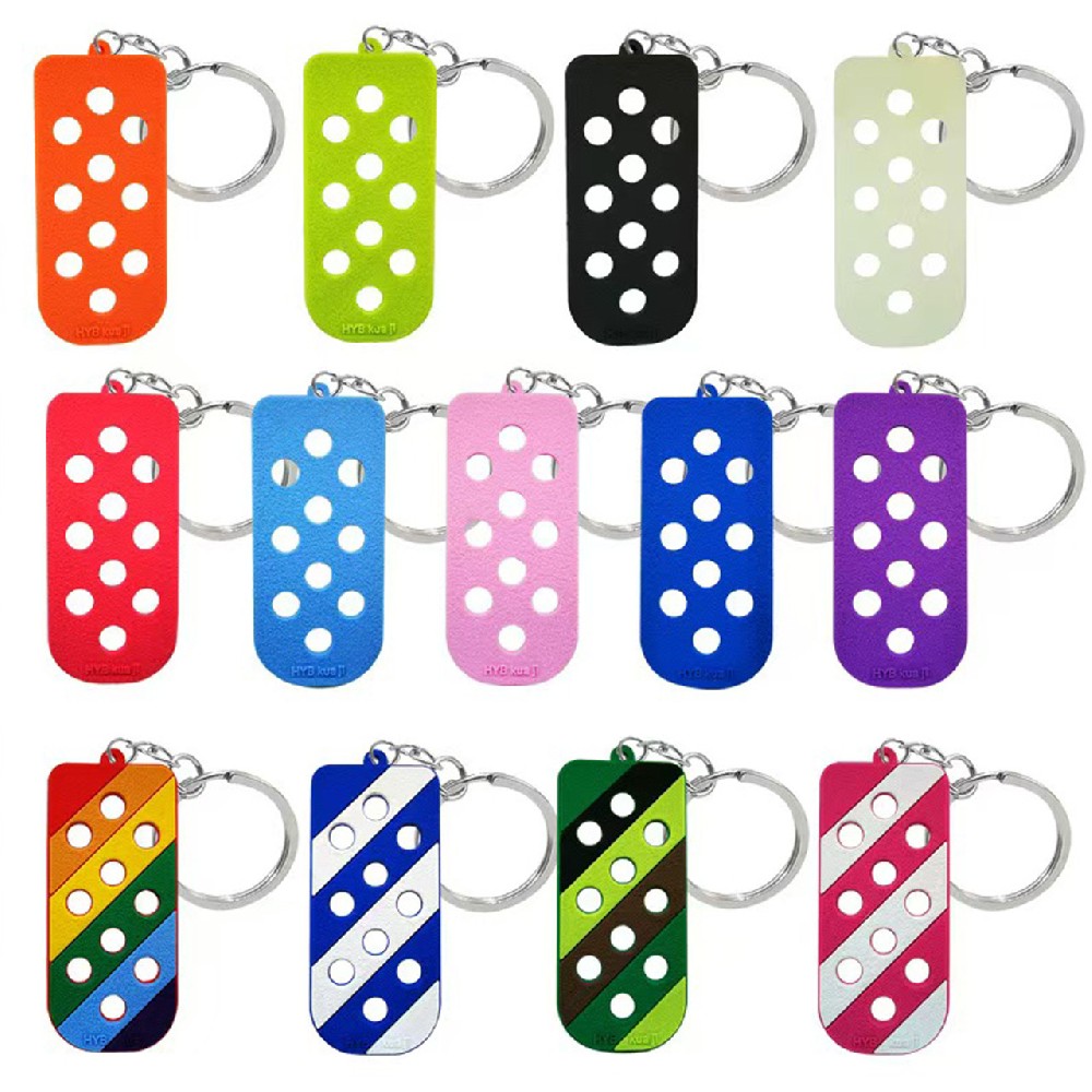 OZ287 Luggage Tag Hole Keychain PVC Shoe Charms Decoration Cute