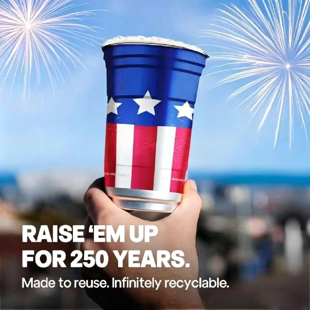 OZ383 16 OZ Reusable Aluminum Party Cups Cold Holding Recyclable