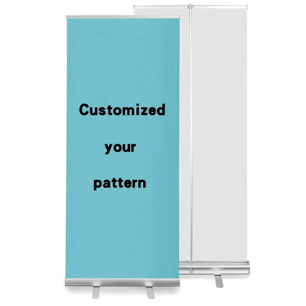 OZ077 Custom Retractable Banner with Aluminum Silver Stand Roll Up